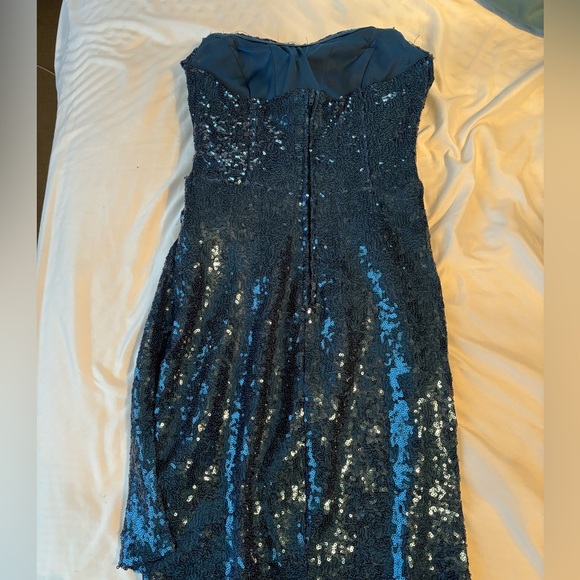 Blue sequin mini/homecoming dress - Picture 2 of 4
